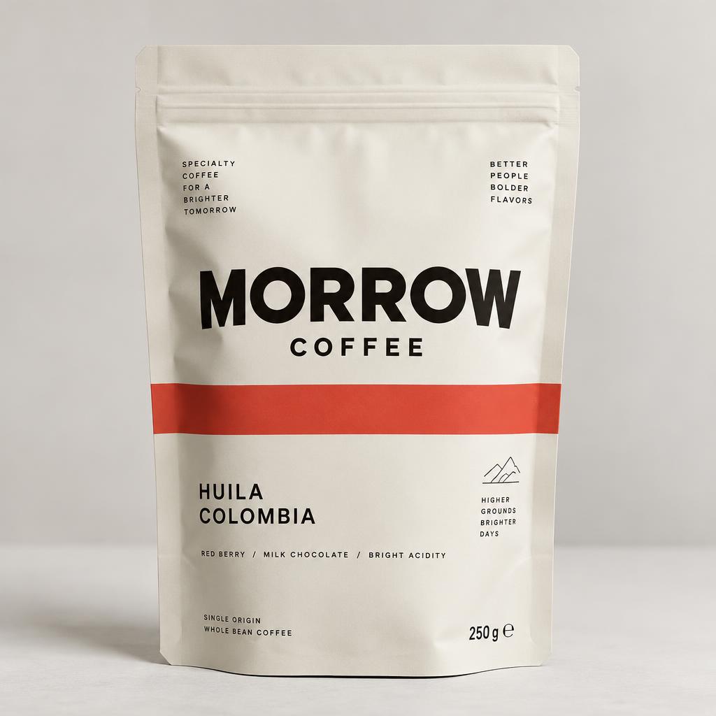 02 · Bright Tomorrow — Morrow Coffee packaging concept