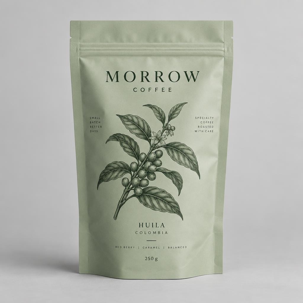 03 · Rooted — Morrow Coffee packaging concept